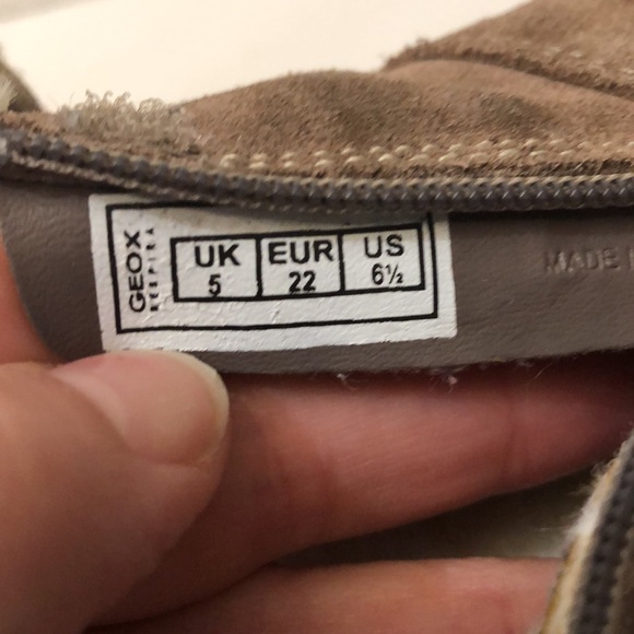 Geox Light Gray Suede Faux Fur Snow Boot Side Zipper Toddler Size 6.5 - Picture 5 of 7